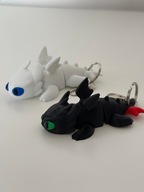 Zestaw brelok szczerbatek + biała furia nocna furia jak wytresować smoka