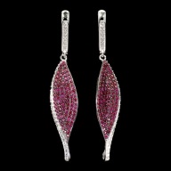 RUBINY MJANMAR KOLCZYKI