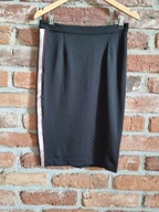 Czarna klasyczna spódnica z lampasem* MOHITO