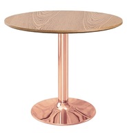 Stół okrągły Lugano 70 x 70 x 74cm różowe złoto