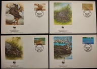 !! ZWIERZĘTA KROKODYLE WWF - PALAU 1994 - 4 KOPERTY FDC - STAN BDB !