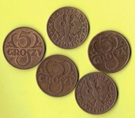 POLSKA 5 groszy 1938 r.