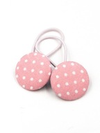 Momilio handmade Gumki do włosów różowe w kropeczki Kolekcja Elena