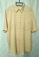 BLUZKA DAMSKA KOSZULOWA BONITA KOLOR WOSKOWY W KRATECZKĘ 44- 46