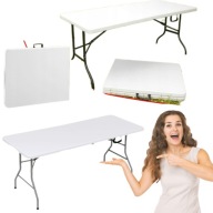 STÓŁ CATERINGOWY OGRODOWY 70x180 cm SKŁADANY BANKIETOWY NA TARAS BALKON