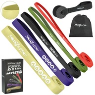 Guma do ćwiczeń Activ Space zestaw 5 sztuk wielokolorowa 208 cm 1-145 kg