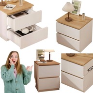 SZAFKA NOCNA BIAŁA SOSNOWA STOLIK PRZY ŁÓŻKU NOWOCZESNA DO SYPIALNI