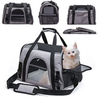 TRANSPORTER dla kota psa królika zwierząt TORBA TRANSPORTOWA kojec szary