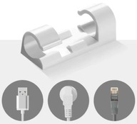 20szt KLIPSY DO ORGANIZOWANIA KABLI SAMOPRZYLEPNY TRANSPARENTNY