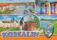 KOSZALIN - RYNEK - FONTANNA - LICEUM - KOŚCIÓŁ - HERB