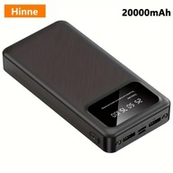 Uniwersalny Power Bank Hinne 20000mAh czarny z diodami LED
