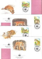 Laos 1984 FDC 4szt WWF tygrys dzikie koty fauna
