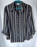 BLUZKA DAMSKA CANDA CZARNA W PASECZKI 44-46-48