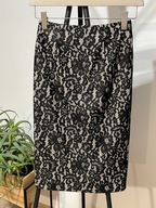 T Spódnica Phase Eight czerń koronka prosta XS