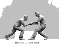Żywica figurki niemieckiej obsługi czołgów WWII 1/16