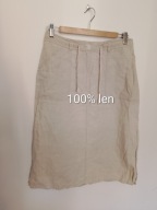 Spódnica lniana beż len M