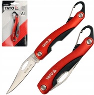 SOLIDNY SCYZORYK NÓŻ SKŁADANY Z KARABIŃCZYKIEM METALOWY UNIWERSALNY