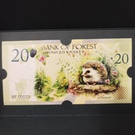 PWPW BANKNOT WALOR KOLEKCJONERSKI - Jeż 100 Bank of Forest nr.73