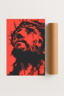 Plakat bez ramy 30x40cm Ból i Piękno Jezus sztuka | Pomysł na Prezent