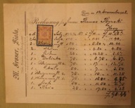 M. Groser, Biala,, KOZY, Byrski, BIELSKO - BIAŁA, 1898 rok - ZNACZEK