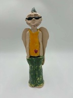 153. Anioł ceramiczny nr 17 z irokezem 29 x 10 cm