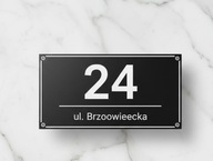 Tabliczka Grawerowana numer domu, ulica, obiekt monitorowany 3w1