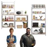 DUŻY REGAŁ DO SPIŻARNI WARSZTATU GARAŻU METALOWY REGULOWANY PIWNICY 5 PÓŁEK