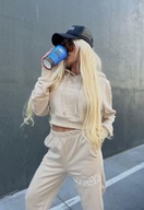 Komplet dresowy Amber LoveYa 38 M beżowy nude bawełna