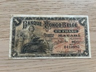Kongo Belgijskie - 1 frank - 1914 - bardzo rzadki