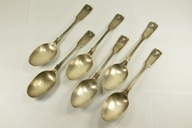 PIĘKNE ŁYŻKI OBIADOWE MAPPIN WEBB MONOGRAM 6 szt.