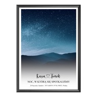 MAPA GWIAZD PARSONALIZOWANY PREZENT NA WALENTYNKI KREATYWNY PREZENT OBRAZ