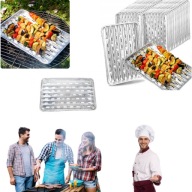 Tacki aluminiowe grillowe Piknik prostokątne 33x23 cm 5 sztuk