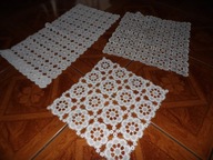 Zestaw serwetek koronkowych gipiura - 29 x 60 cm, 27 x 29 cm, 35 x 35 mc