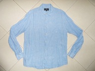 HAMPTON REPUBLIC 100% LEN NIEBIESKA LNIANA KOSZULA r M L