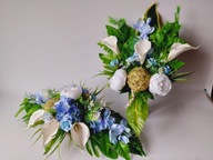 Komplet Cmentarz Kalie Róże Hortensja Błękit Płożący