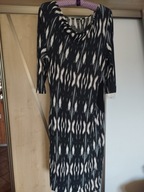 SUKIENKA CIEPŁA OŁÓWKOWA WZORZYSTA Z LEJĄCYM DEKOLTEM R.XL