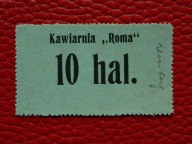 LWÓW - Kawiarnia "Roma" - 10 halerzy - z kolekcji Solskiego - RR!