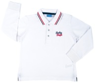 BIAŁA KOSZULKA POLO BLUZKA CHŁOPIĘCY T-SHIRT DLA DZIECKA CHŁOPCA 92 cm 2+