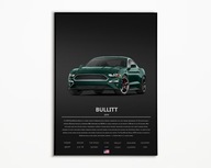 PLAKAT FORD MUSTANG BULLITT IDEALNY NA PREZENT NAJWYŻSZA JAKOŚĆ A3