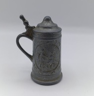 Kufel miniaturka z cyny kolekcjonerka do gablotki z małymi figurkami Anglia