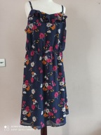 mint & berry SUKIENKA W KWIATY falbany 40/42