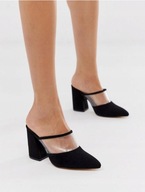 Sandały 37 London Rabel na słupku klapki Espadryle odkryta pięta