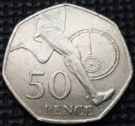 *WIELKA BRYTANIA [0926] *50 PENCE 2004 Mila Rogera *Elizabeth II