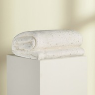 Biały koc w złote gwiazdki glamour świąteczny home&you Noliso miękki glam