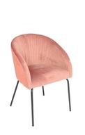 KRZESŁO TAPICEROWANE PAUL RÓŻOWE VELVET SALON