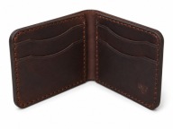 CAVRA Ares portfel handmade skórzany ciemny brąz opcja pudełka