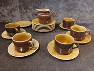 MIROSTOWICE TOPAZ SADULSKI SERWIS DO KAWY i TALERZYKI DESEROWE PORCELIT PRL