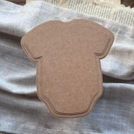 Baza kartki body niemowlęce + wzorniki - narodziny baby shower handmade