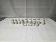 Stare odważniki porcelanowe z okresu Prl-u. Zestaw 1-20dkg 15szt.