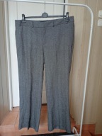 bodyflirt 48 spodnie dżins materiał szare czarne proste ze średnim stan